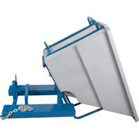 Self-Dumping Hopper, Polyethylene, 5/8 cu.yd., Grey Mukwa Safety Services