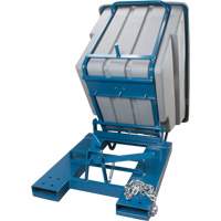 Self-Dumping Hopper, Polyethylene, 1-1/10 cu.yd, Grey Mukwa Safety Services