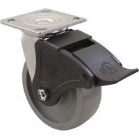 Roulette Max9, Pivotant, 6" (152,4 mm), Gris-WOW Envirothane, 1100 lb (498,95 kg) Mukwa Safety Services