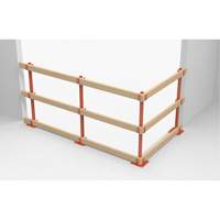 Poteaux temporaires ProGuards pour barri&egrave;re de s&eacute;curit&eacute;, 8" la x 39" h, Orange Mukwa Safety Services