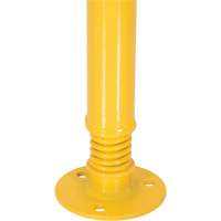 Spring Loaded Bollard, Steel, 42" H x 2-1/8" W, Yellow Mukwa Safety Services