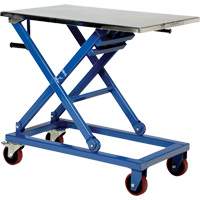 Manual Scissor Lift Table, 37" L x 23-1/2" W, Steel, 660 lbs. Capacity Mukwa Safety Services