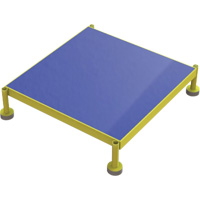 Plateforme de travail en une &eacute;tape &agrave; hauteur r&eacute;glable, 24" la x 24" pr, Capacit&eacute; de 800 lb, Enti&egrave;rement soud&eacute; Mukwa Safety Services
