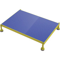 Plateforme de travail en une &eacute;tape &agrave; hauteur r&eacute;glable, 24" la x 36" pr, Capacit&eacute; de 800 lb, Enti&egrave;rement soud&eacute; Mukwa Safety Services