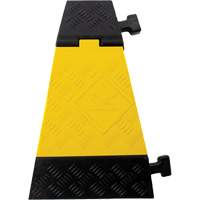 Powerhouse Heavy-Duty Left Turn Cable Protector, 3 Channels, 12" L x 19.75" W x 3" H Mukwa Safety Services