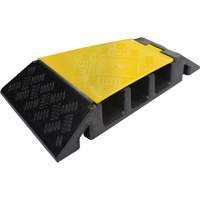Powerhouse Heavy-Duty Right Turn Cable Protector, 3 Channels, 12" L x 19.75" W x 3" H Mukwa Safety Services
