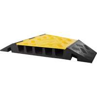 Powerhouse Heavy-Duty Right Turn Cable Protector, 5 Channels, 12" L x 19.75" W x 2.25" H Mukwa Safety Services