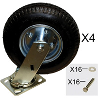 Platform Truck Pneumatic Caster Replacement Kit Mukwa Safety Services