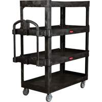 Heavy-Duty Ergo Utility Cart, 4 Tiers, 24-1/4" x 62-2/5" x 54-1/10", 700 lbs. Capacity Mukwa Safety Services