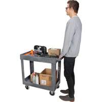 Utility Service Cart, 2 Tiers, 16-1/2" x 32-1/2" x 34-1/2", 550 lbs. Capacity Mukwa Safety Services