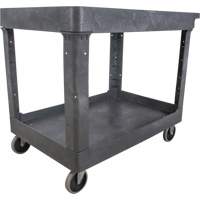Chariot utilitaire pour l'entretien, 2 tiers, 24-5/8" x 32-1/2" x 40", Capacit&eacute; 550 lb Mukwa Safety Services