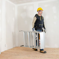 Poste de travail chevalet de sciage portatif, Cadre Aluminium, 12-1/4" p x 48" h Mukwa Safety Services
