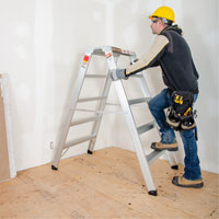 Poste de travail chevalet de sciage portatif, Cadre Aluminium, 12-1/4" p x 56" h Mukwa Safety Services