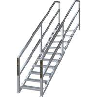 Syst&egrave;me d'escalier modulaire pour la construction de 6-10 marches SmartStairs, 75" ha Mukwa Safety Services