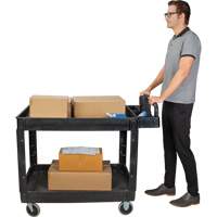 Chariot utilitaire, 2 tiers, 25-5/8" x 33-1/2" x 43-3/4", Capacit&eacute; 550 lb Mukwa Safety Services
