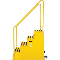 Industrial Step Stool, 4 Steps, 44" x 22-1/4" x 65-1/8" High Mukwa Safety Services
