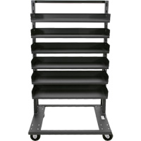 Chariot &agrave; cadre en A robuste &agrave; un c&ocirc;t&eacute; avec 6 plateaux, 38" x 25" x 63", Capacit&eacute; 2500 lb Mukwa Safety Services