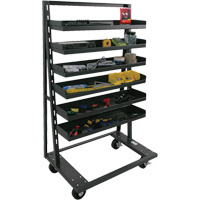Chariot &agrave; cadre en A robuste &agrave; un c&ocirc;t&eacute; avec 6 plateaux &agrave; rebords, 38" x 25" x 63", Capacit&eacute; 2500 lb Mukwa Safety Services