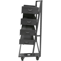Chariot &agrave; cadre en A robuste &agrave; un c&ocirc;t&eacute; avec 4 grands plateaux, 38" x 25" x 63", Capacit&eacute; 2500 lb Mukwa Safety Services