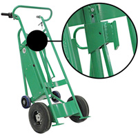 Powered Drum Hand Truck with Pneumatic Wheels Mukwa Safety Services