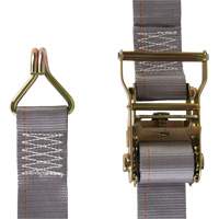 Tendeur d'arrimage utilitaire robuste, Crochet en J, 2" la x 16' lo, Charge d'utilisation 500 lb (227 kg) Mukwa Safety Services