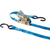 Ratchet Strap, J-Hook, 15' W x 1" L, 500 lbs. (227 kg) Working Load Limit Mukwa Safety Services