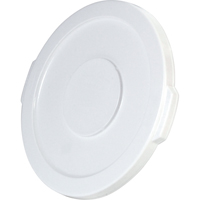 Round Brute&reg; Tops, Flat Lid, Plastic/Polyethylene, Fits Container Size: 15-5/8" Dia. Mukwa Safety Services
