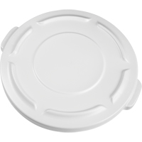 Round Brute&reg; Tops, Flat Lid, Plastic/Polyethylene, Fits Container Size: 19-7/8" Dia. Mukwa Safety Services
