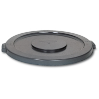 Round Brute&reg; Tops, Flat Lid, Plastic/Polyethylene, Fits Container Size: 15-5/8" Dia. Mukwa Safety Services