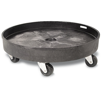 Waste Container Dolly, Polyethylene, Black Mukwa Safety Services