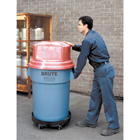 Waste Container Dolly, Polyethylene, Black Mukwa Safety Services