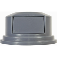 Round Brute&reg; Tops, Dome Lid, Plastic/Polyethylene, Fits Container Size: 26-1/2" Dia. Mukwa Safety Services