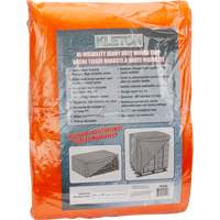 B&acirc;che tiss&eacute;e robuste haute visibilit&eacute;, Poly&eacute;thyl&egrave;ne, Vert/Orange, 16' x 20' x 12 mils Mukwa Safety Services