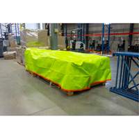 B&acirc;che tiss&eacute;e robuste haute visibilit&eacute;, Poly&eacute;thyl&egrave;ne, Vert/Orange, 16' x 20' x 12 mils Mukwa Safety Services
