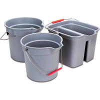 Seau Brute, Capacit&eacute; de 3.5 gal. US (14 pintes), Gris Mukwa Safety Services