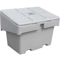 Contenants pour sel & sable SOS, Avec Moraillon, 42" x 29" x 30", 11 pi³, Gris Mukwa Safety Services
