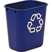 Recycling Container , Deskside, Plastic, 13-5/8 US Qt. Mukwa Safety Services