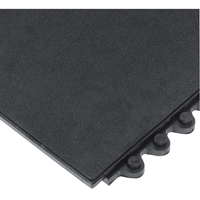 24/Seven&reg; Matting, Rubber, 3' W x 3' L, 5/8" Thick, Black Mukwa Safety Services