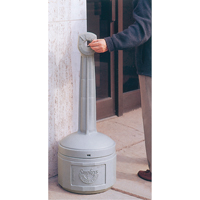 Cendriers Smoker's Cease-Fire, Sur pied, Plastique, Capacit&eacute; 4 gal. US, Hauteur 38-1/2" Mukwa Safety Services