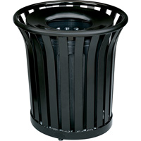 Contenant pour d&eacute;chets sans couvercle Americana Series, Acier, 36 gal. US Mukwa Safety Services