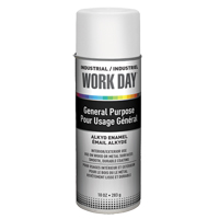 Industrial Work Day Paint, White, Gloss, 10 oz., Aerosol Can Mukwa Safety Services
