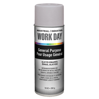 Industrial Work Day Paint, Grey, Very Flat, 10 oz., Aerosol Can Mukwa Safety Services