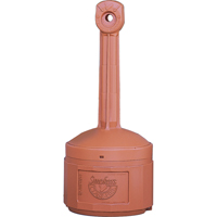 Cendriers Smoker's Cease-Fire, Sur pied, Plastique, Capacit&eacute; 4 gal. US, Hauteur 38-1/2" Mukwa Safety Services