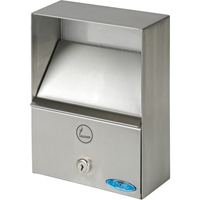 Smoking Receptacles, Wall-Mount, Stainless Steel, 1 Litres Capacity, 9" Height Mukwa Safety Services