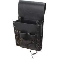 Poche pour ceinture porte-outils, Porte-outil multiple, Cuir, 5 Poches Mukwa Safety Services