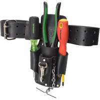Poche pour ceinture porte-outils, Porte-outil multiple, Cuir, 4 Poches Mukwa Safety Services