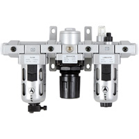 Filtre &agrave; air interm&eacute;diaire en trois parties, r&eacute;gulateur & lubrificateur AFRLMI38, 3/8" NPT Mukwa Safety Services
