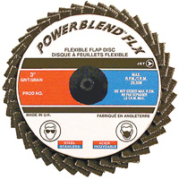 POWERBLEND FLX Roll-on Flap Disc, 2" x Type R, Z40 Grit, Zirconia Alumina Mukwa Safety Services