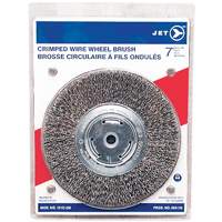 Crimped Wire Wheel, 7" Dia., 0.014" Fill, 1/2" - 2" Arbor Mukwa Safety Services