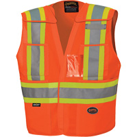 6930 Veste de s&eacute;curit&eacute; d&eacute;tachable &agrave; &eacute;paules tombantes, Orange haute visibilit&eacute;, Grand/T-Grand, Polyester Mukwa Safety Services